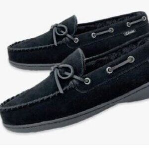 Clarks Suede Leather Moccasin Slipper